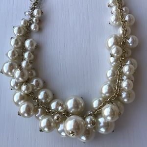 Large faux pearl necklace
